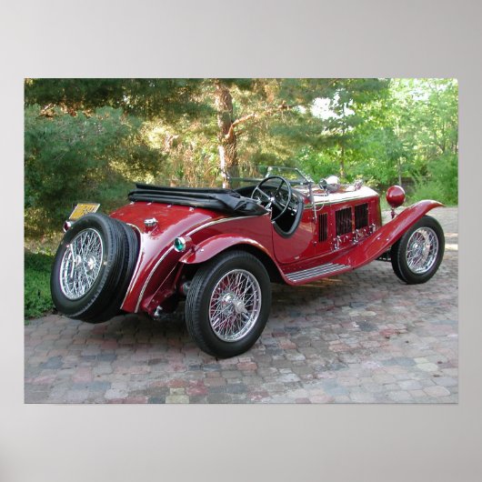 Roadster Alfa Romeo 1750 1929 Poster (Voorkant)