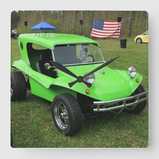 Roadster Vierkante Klok (Voorkant)