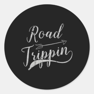 roadtrip op reis ronde sticker
