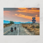 Roadtrip Route 66 met Briefkaart Motorfietsen (Voorkant)