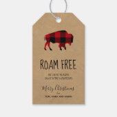 Roam Free Buffalo Black en Red Pset/Kraft ID602 Cadeaulabel (Voorkant)