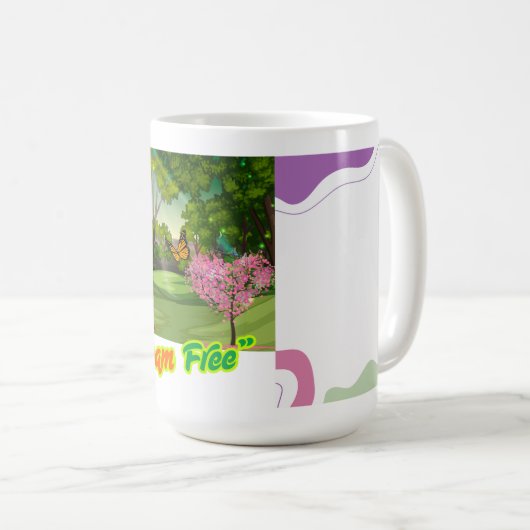 "Roam Free" Inspirerend Mok - Avontuur. (Voorkant rechts)