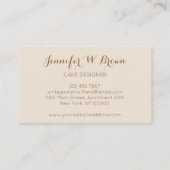 Roam Sunflower Whisk Spoon Pastry Chef Bakery Visitekaartje (Achterkant)