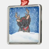 Roan Brittany Reindeer Metal Ornament (Links)