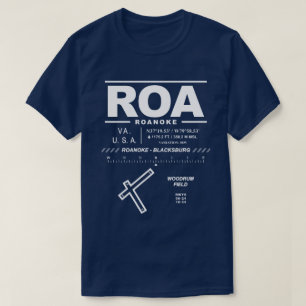 Roanoke - Blacksburg Regional Airport ROA T-Shirt