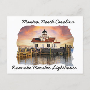 Roanoke Marshes Lighthouse Manteo NC Briefkaart