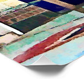 Roanoke VA Street met Restaurant Perfect Poster (Hoek)