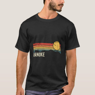 Roanoke Virginia Retro Zonsondergang Noodlijdende T-shirt