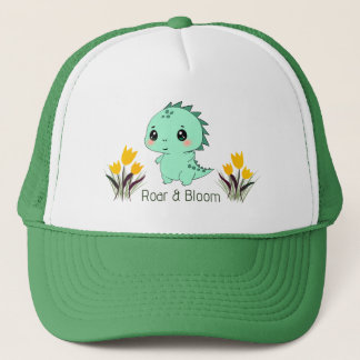 Roar & Bloom Mooie Groene Dinosaur Trucker Pet