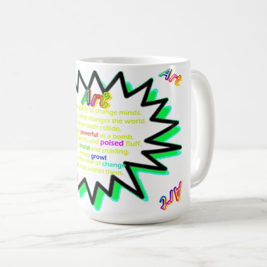 Roar De Change Café Mug (Devant droit)