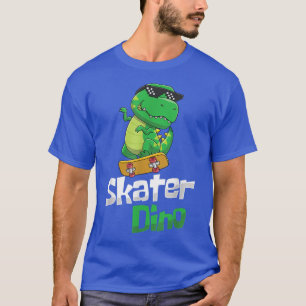 Roar Dino Skateboarder Longboard Halfpijp D T-shirt