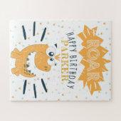 ROAR Dinosaur Happy Birthday personalized Legpuzzel (Horizontaal)