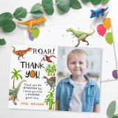 Roar Dinosaur Jungle Anniversaire Photo Carte de r