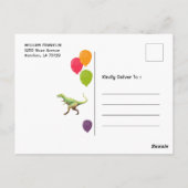 Roar Dinosaur Oerwoud Birthday Fotouitnodiging Briefkaart (Achterkant)