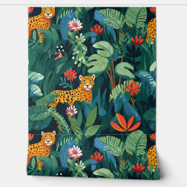 Roar & Explore Rainforest Botanical Behang