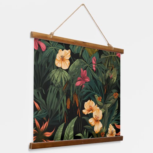 Roar & Explore Rainforest Botanical Hangend Wandkleed (Gebogen)