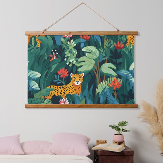 Roar & Explore Rainforest Botanical Hangend Wandkleed (Slaapkamer)