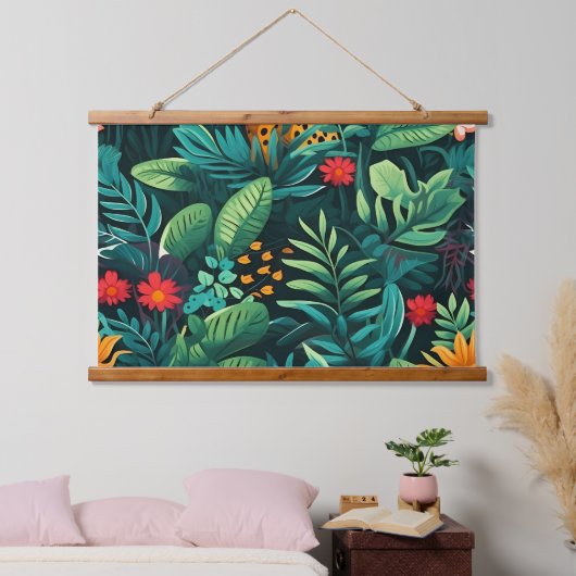 Roar & Explore Rainforest Botanical Hangend Wandkleed (Slaapkamer)