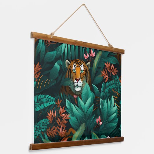 Roar & Explore Rainforest Botanical Hangend Wandkleed (Gebogen)