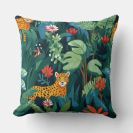 Roar & Explore Rainforest Botanical Kussen