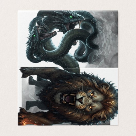 Roar & Flame – Mythical Beast Clash Kaart (Buitenkant ongevouwen)