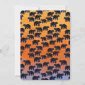 Roar Four Bear 4th Birthday Invitation Kaart (Achterkant)