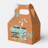 Roar, het is een Boy T-Rex Baby shower Bedankdoosjes (Voorkant Zijde)
