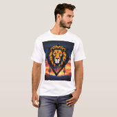 "Roar in Style : T-shirt d'impression de Lion" (Devant entier)