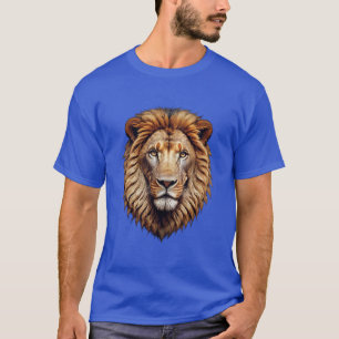 "Roar in Style: Uniek Geometrisch Leeuw Logo T-shi T-shirt