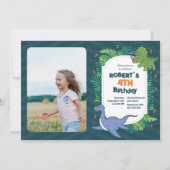 Roar into Fun! Dinosaur Birthday Invitation Templa (Devant)