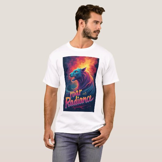 "Roar into Radiance" Tiger Graphic T-shirt (Voorkant volledig)