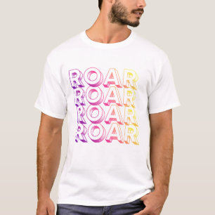 ROAR Levendige Gradiënt Typografie Moderne Uniseks T-shirt