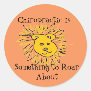 Roar over Chiropractic Ronde Sticker