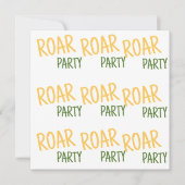 Roar Party Dieren Verjaardag Save The Date (Voorkant)
