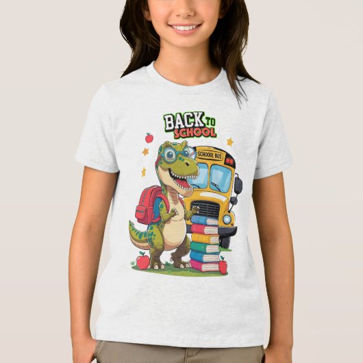 Roar-Ready for School – Dino Edition Tri-Blend Shirt (Voorkant)