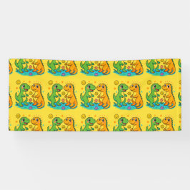 Roar-some Dinosaur Verjaardagsbanner 🦖 Spandoek