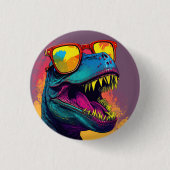 Roar-some verjaardagsfeestje ronde button 3,2 cm (Voorkant)