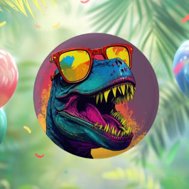 Roar-some verjaardagsfeestje ronde button 3,2 cm