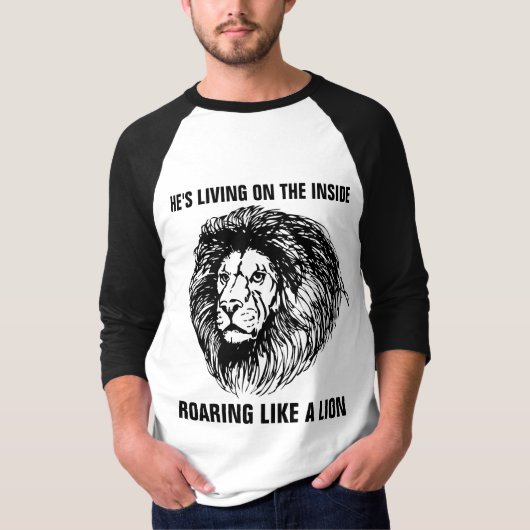 ROARANT COMME UN LION, T-shirts chrétiens (Devant)