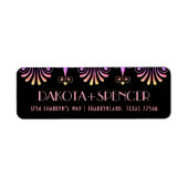 Roarin 20s Silver Black Modern Art Deco-adres Etiket (Voorkant)