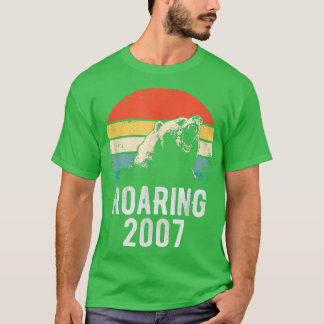 Roaring 2007  Retro Sunset Beer Animal 15th T-shirt