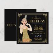 Roaring 20-inch flatpanel met zwart glitter-beelds kaart (Voorkant / Achterkant)