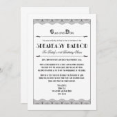 Roaring 20 Speakeasy Theme Party-uitnodigingen Kaart (Voorkant / Achterkant)