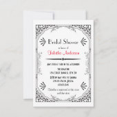 Roaring 20s - 3x5 bruidsdouche uitnodiging (Voorkant)