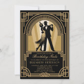 Roaring 20s Art Deco Gatsby Verjaardag Kaart (Voorkant)