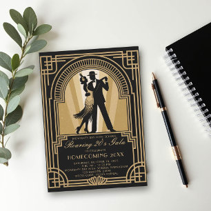 Roaring 20s Art Deco Prom Homecoming School Gala Kaart