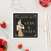 Roaring 20's Flapper Black & Gold Servetten (Insitu)