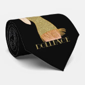 Roaring 20's Flapper Gold Glitter Dollface Stropdas (Opgerold)