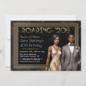 Roaring 20s Gatsby 1920s Afro-Amerikaans Kaart (Voorkant)