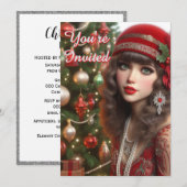 Roaring 20s Holiday Flapper Christmas Party  Kaart (Voorkant / Achterkant)